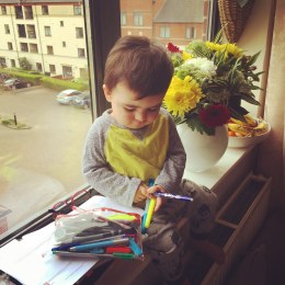 Baz at Grandmama's house, 2015.